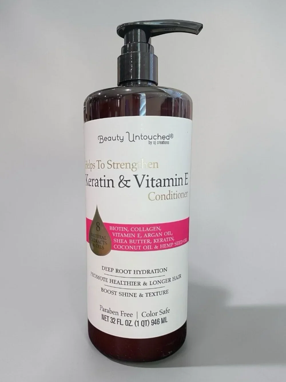 Beauty Untouched Keratin & Vitamin E 32oz Shampoo & Conditioner Set